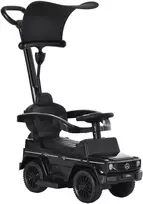 Aosom Mercedes-Benz G350 stumiamas važiuoklės automobilis su vairu, 3 viename, juodas, 85,5 x 40,5 x 95 cm