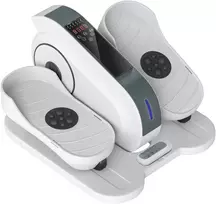 Aosom Mini elipsinis treniruoklis su LCD monitoriumi ir nuotolinio valdymo pultu, baltas, 45 x 42 x 27 cm