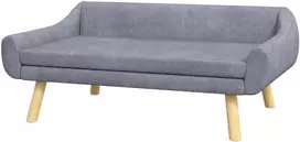 Aosom Augintinio sofa šunims, skandinaviško dizaino, pilka/natūrali, 102 x 58,5 x 42,5 cm