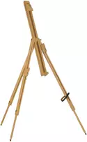 Aosom Reguliuojamo aukščio sulankstomas molbertas, natūralaus buko mediena, drobėms iki 107 cm