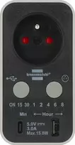 Brennenstuhl Programator czasowy (gniazdo) 16A su USB-A i USB-C 3A 1506181