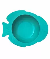 KIDodo silikoninis dubuo su siurbtuku AQUA Fish
