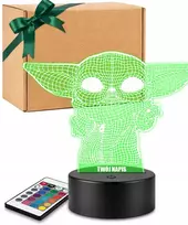 Plexido 3D LED Star Wars Baby Yoda Grogu naktinės lempos dovana