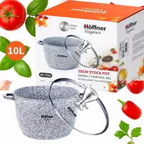 TRADICINIS MARMULINIS PUODAS 10 L INDUKCIJAI IR DUJINĖMS Ø28 CM HOFFNER