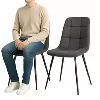 Minkšta veliūrinė kėdė svetainei valgomajam Loft Metalinės kojos iki 120kg