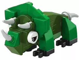 Trifox Blocks 45 el dinozauras iš blokelių blokelių vaikams dinozauras Triceratops 005