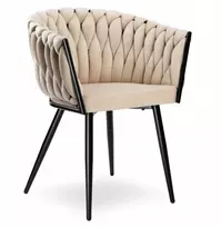 Ehokery COFTON Juodas VELVET BEIGE COFTON VELVET KĖDĖ VALGOMOJE SVETAINEI