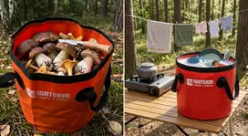Sulankstomas turistinis kibiras, indas stovyklavimui, palapinė, stiprus, 20L