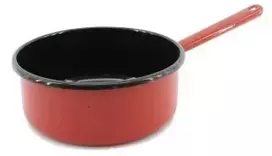 Enger EMALINIS PUODAS SU RANKENE ANT KOJŲ RAUDONA 16cm 1,4L 1vnt