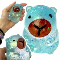 Squishysquishies Gniotek CAPYBARA su blizgučiais maltozės geliu Antistresinis žaislas 7 cm