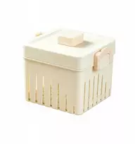 Tofu Maker Forma Kvadratinis Plastikinis Tofu Presas Virtuvės įrankis L - W Dangtis ir audinys