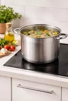 NERŪDIJANJO PLIENO PUODAS 16L GASTRO INDUKCINIS 30CM AUKŠTAS DIDELIS ROSSNERIS