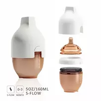 HEORSHE maitinimo buteliukas nuo pilvo dieglių 160 ml, baltas