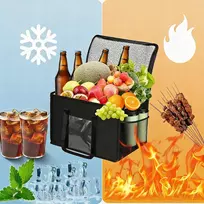 DIDELIS TERMINIS KREPŠIS TOURIST PICNIC BEACH Šaldytuvo KREPŠIS 50L Juodas