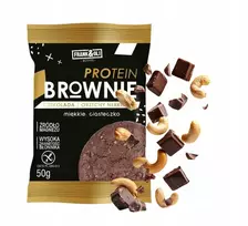 FRANK&OLI Brownie baltyminis pyragas anakardžių RIEŠUTŲ ŠOKOLADAS 50g