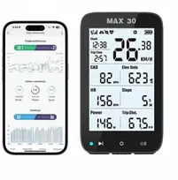 Išmanusis dviračio kompiuteris ANT+ taikymas 50h GPS Shanren MAX30