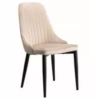 Ehokery LORIENT VELVET BEIGE VELVETINĖ KĖDĖ VALGOMUI, ELEGANTIŠKA SVETAINE
