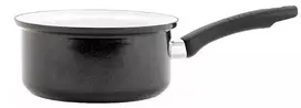 Belis SFINX Emaliuotas puodas su rankena STANDARTINIS juodas 14cm, 0,8l