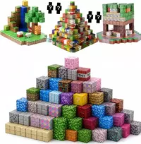 Konave Pixele 3D magnetiniai blokeliai 154 vnt. + 4 figūrėlės blokelių RINKINYS