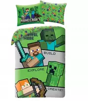 Halantex MINECRAFT PATALĖS 140x200 CREEPER KRIPER VAIKŲ KAMBARIAMS