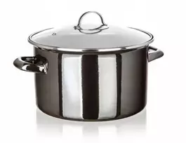 Emaliuotas puodas BANQUET METALIC Juodas 26cm, 6 L GAMINTI, didelis