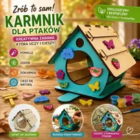 Habarri „Pasidaryk pats“ medinė paukščių lesyklėlė, pakabinama ruduo žiema