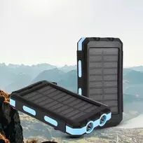 30000 MAH LAUKO NEŠIOJAMASIS SAULĖS ENERGIJOS BANKAS SU BLYGINIU IR KOMPASU