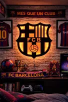 FC Barcelona Crest LED futbolo lempa dovanų naktinė lempa + NEMOKAMA