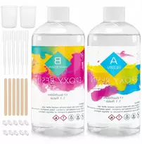 EPOKSINĖS DERVOS RINKINYS 1000 ML KRISTOLINIS SKAIDRUS KIETIKLIS