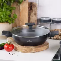 Puodas su dangčiu 2,6l, žemas puodas 26cm, nepridegantis Valdinox Modern
