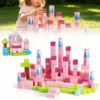 MAGNETINIAI BLOKAI 213 EL CASTLE MERGAITĖS KONSTRUKCIJOS KUBAS