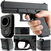 METALINIS BB GUN GUN GLOCK 17 Juodas ASG DIDŽIOJO IMITACINĖS GINKO KOPIJA