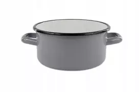 Tradicinis pilkas emaliuotas puodas su rankenomis 24cm 5.4L Elo-Pol