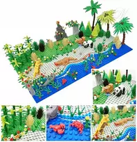 Sluban NUOLAIDA - RINKINYS 50cm DŽIUNGLIŲ KALULAI gyvūnų ūkio dinozaurų figūrėlės