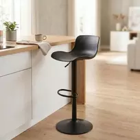 Hile Skandinaviška baro kėdė For Island AUKŠTA KĖDĖ metalinė koja JUODOS