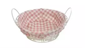 Enger DUONOS KREPŠELIS SU RANKENĖMIS METALINIAIS APVALUS 70-F-38 D20XH6CM 1vnt