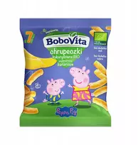 Bobovita BIO Peppa Pig Bananiniai kukurūzų traškučiai po 7 mėnesių 20g