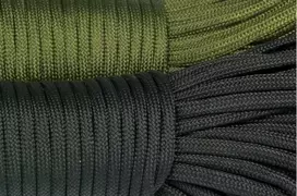 Anytech Tvirta Paracord virvė 30m/100ft Survival Outdoor nailon Juodas