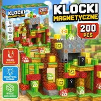 Magnetiniai blokeliai 200 vnt pikselių 3D nuotykis vaikams nuo 3 metų