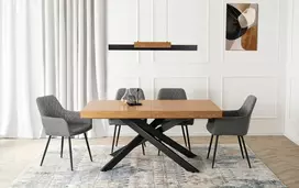 Mebel Elite Minkšta virtuvės kėdė svetainei valgomajam Pilka BRESSO 2