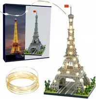 Konstrukcinių blokelių rinkinys Eifelio bokštas 40 cm plastikas 3585 vnt. LED