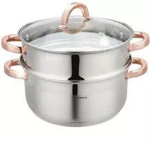 Puodų komplektas, garinimo puodas, 24 cm, 3 vnt. KB-7734 garlaivis