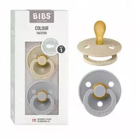 BIBS Color čiulptukas kūdikiui 2 vnt 0m+ simetriškas Vanilla / Cloud
