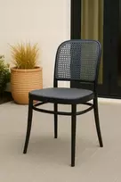 Plastikinė moderni sodo kėdė valgomajam balkone Retta Pilkas