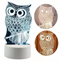GAT 3D LED PĖDĖLĖS NAKTINIS LEMPAS 3 SPALVŲ ŠVIESOS DOVANA USB