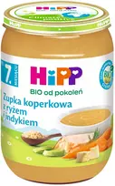 HiPP BIO kartoms krapų sriuba su ryžiais ir kalakutiena po 7 mėnesio