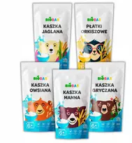 Biobas Ekologiškas košės rinkinys Avižų košės manų kruopos + sorų dribsniai 5 vnt.