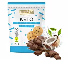 FRANK&OLI Keto Mini sausainiai KOKOSŲ ŠOKOLADAS be cukraus 90g