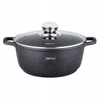 King Hoff MARMURINIS PUODAS SU DANGIU 28cm 6,5L INDUKCINĖS DUJINĖS NElipnios dangos