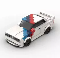Block Plastikinės statybinės plytos BMW M3 E30 automobilių žaislų automobilio dovanų dėžutė